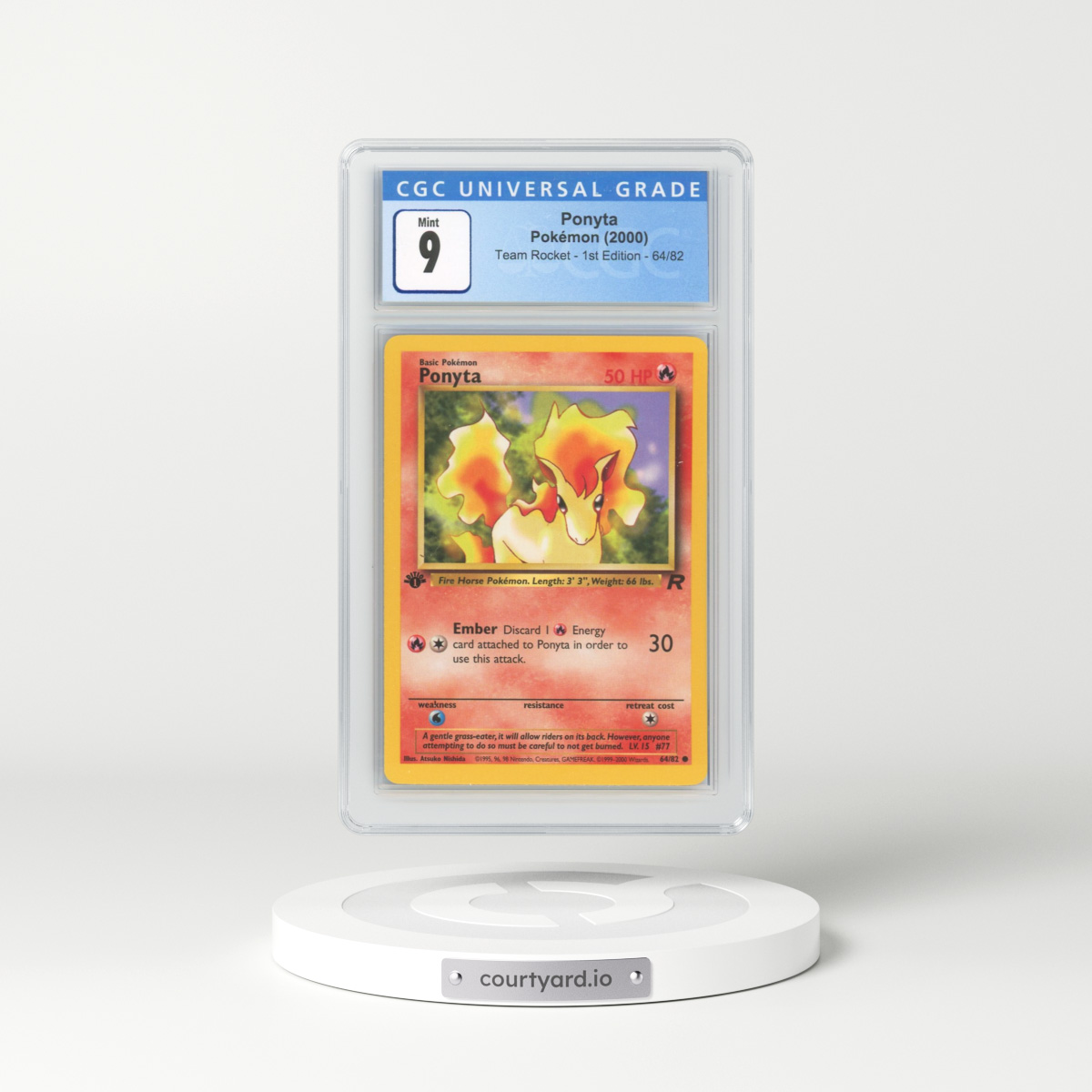 2000 Team Rocket #64/82 Ponyta - 1st Edition 1st Edition (CGC 9 MINT)