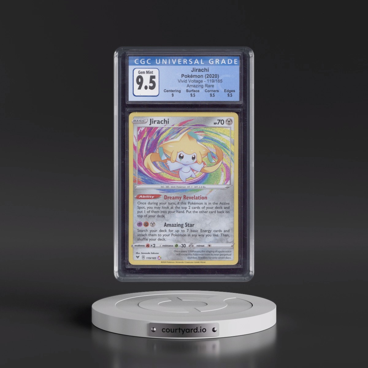 2020 Vivid Voltage #119/185 Jirachi - Amazing Rare Holo (CGC 10 GEM MINT)