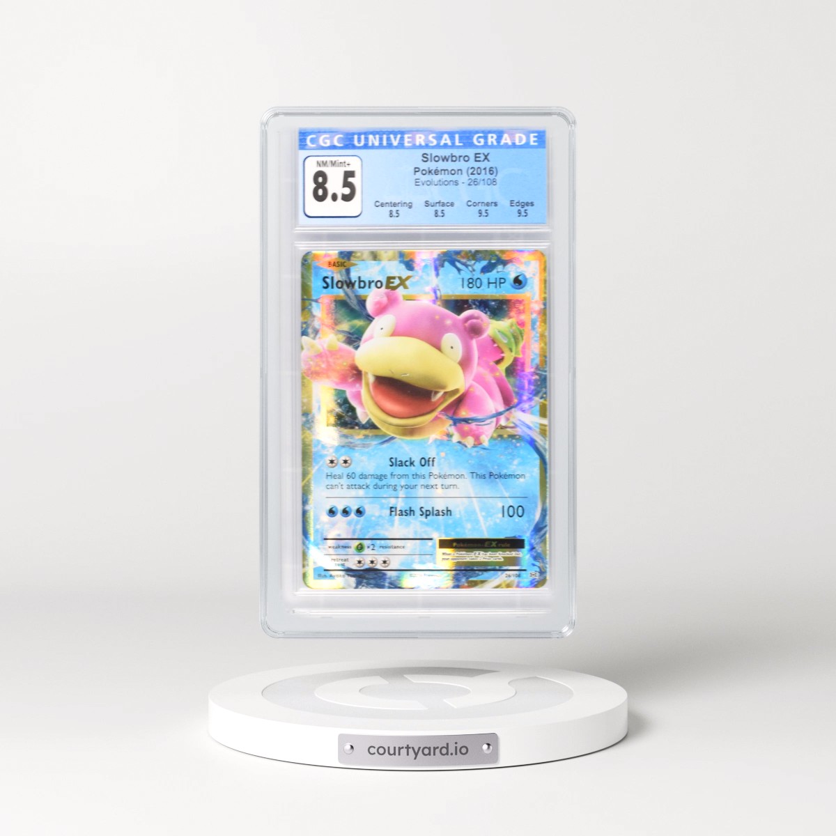 2016 Evolutions #26/108 Slowbro EX - Holo (CGC 8.5 NM-MT+)