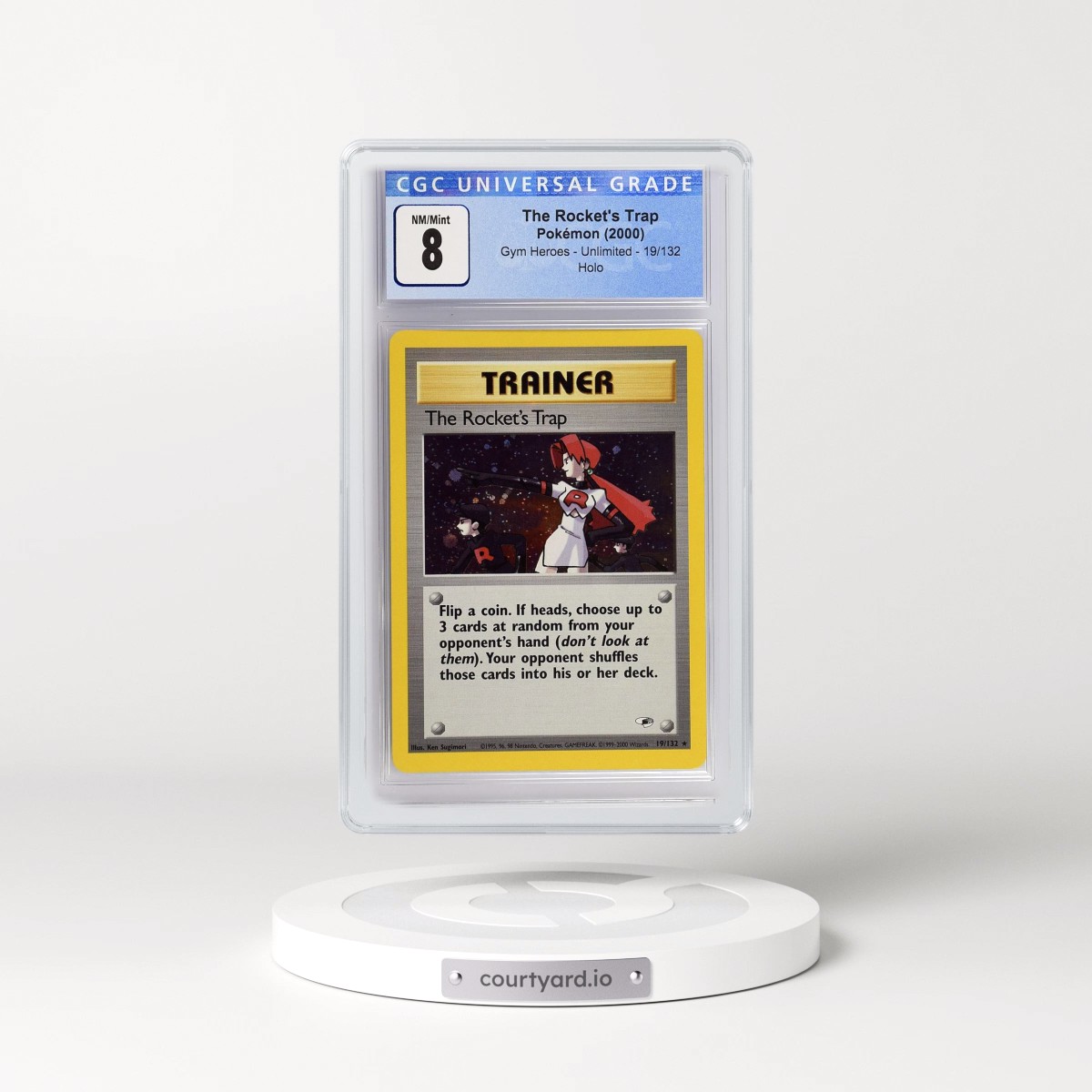 2000 Gym Heroes #19/132 The Rocket's Trap - Holo (CGC 8 NM-MT)