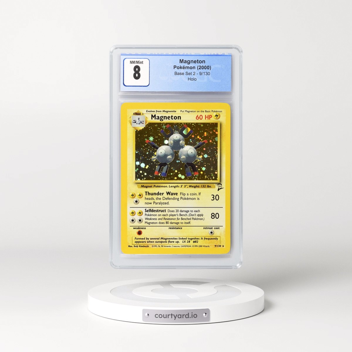 2000 Base Set 2 #9/130 Magneton - Holo (CGC 8 NM-MT)