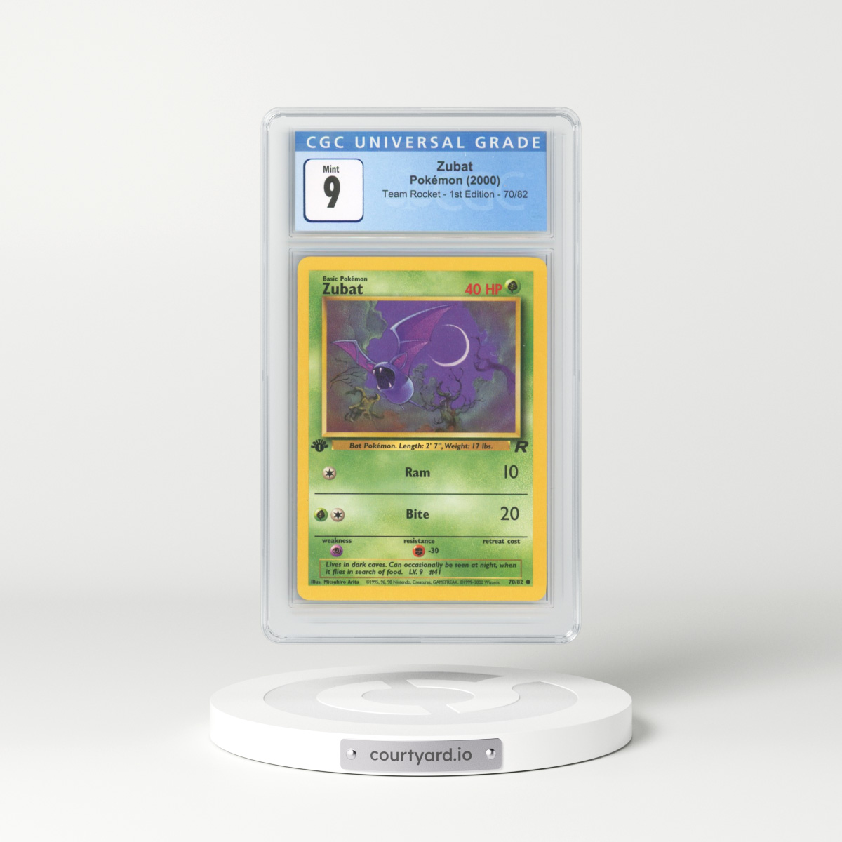 2000 Team Rocket #70/82 Zubat - 1st Edition 1st Edition (CGC 9 MINT)