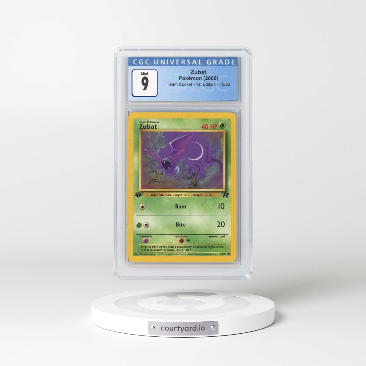 2000 Team Rocket #70/82 Zubat - 1st Edition 1st Edition (CGC 9 MINT)