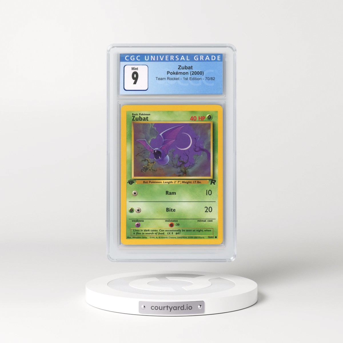 2000 Team Rocket #70/82 Zubat - 1st Edition 1st Edition (CGC 9 MINT)