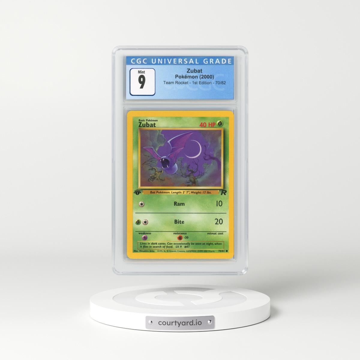 2000 Team Rocket #70/82 Zubat - 1st Edition 1st Edition (CGC 9 MINT)