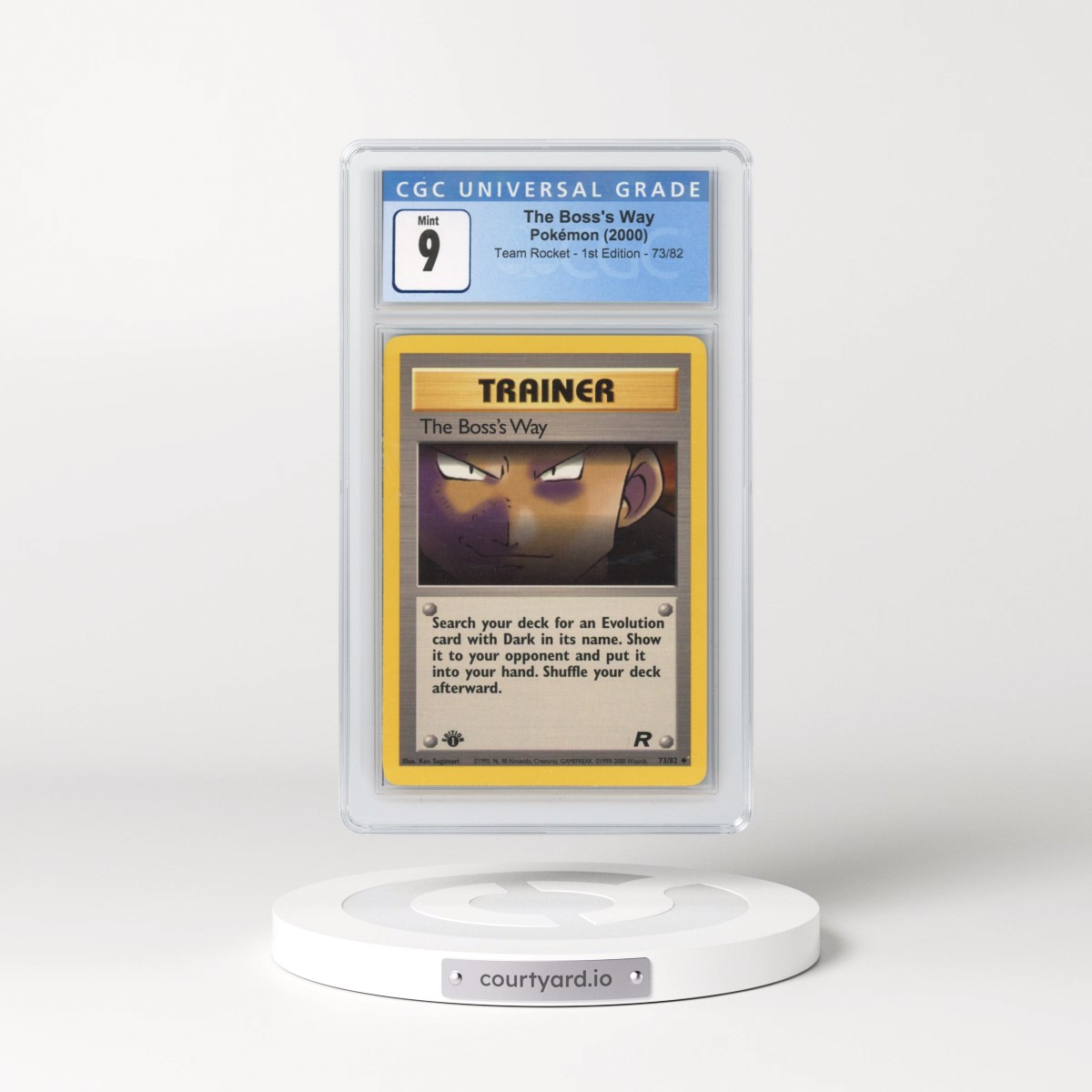 2000 Team Rocket #73/82 The Boss's Way - 1st Edition 1st Edition (CGC 9 MINT)