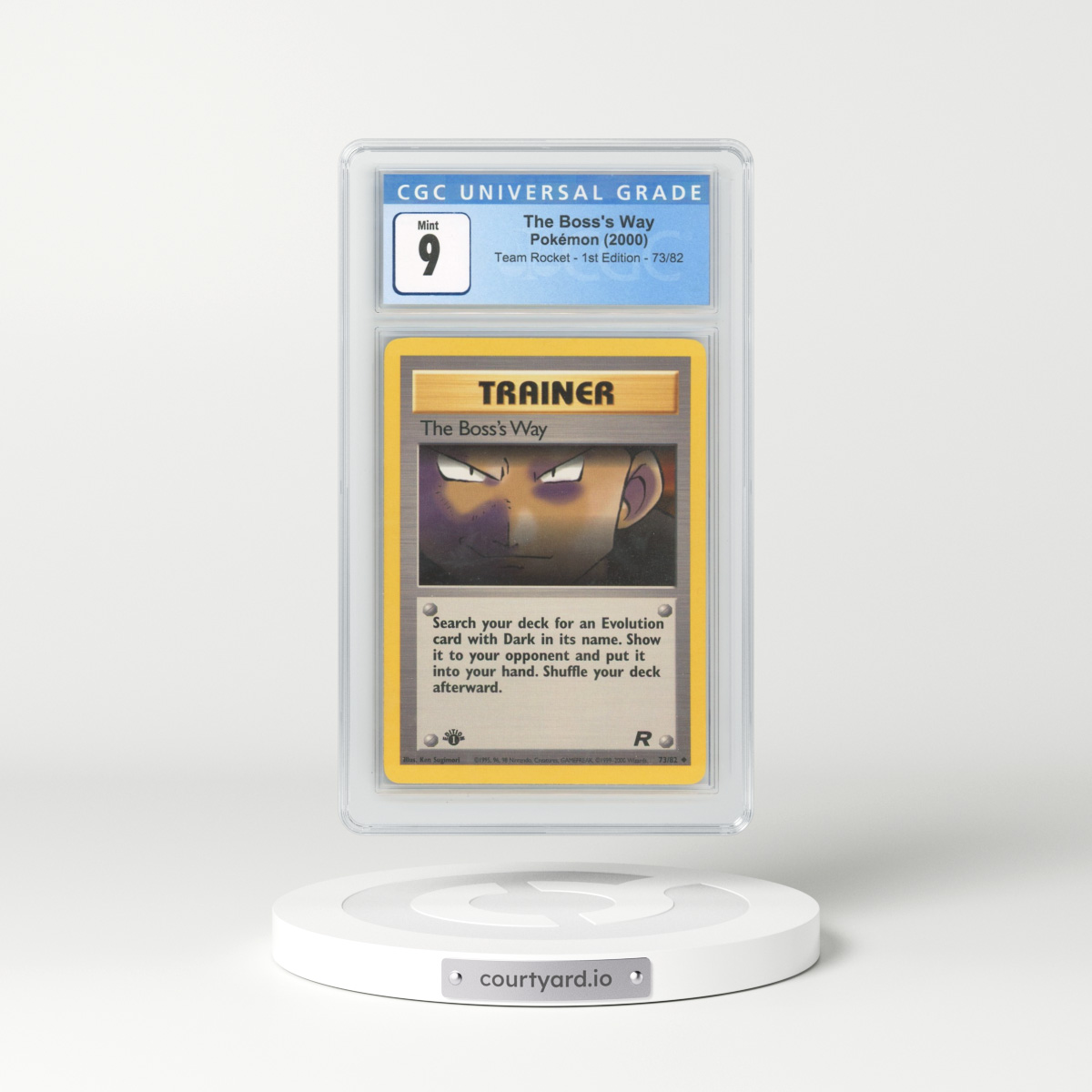 2000 Team Rocket #73/82 The Boss's Way - 1st Edition 1st Edition (CGC 9 MINT)