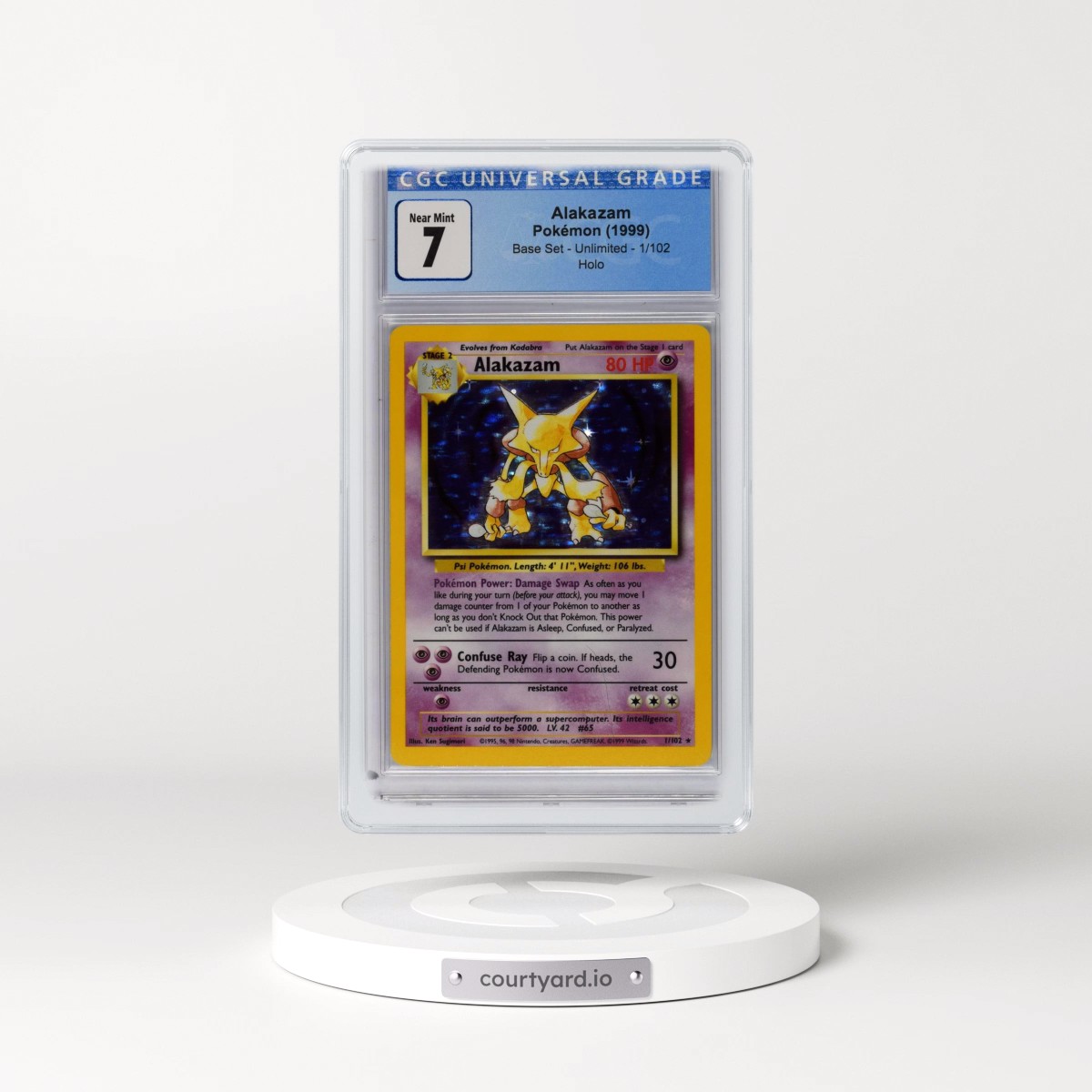 1999 Base Set #1/102 Alakazam - Holo (CGC 7 NM)