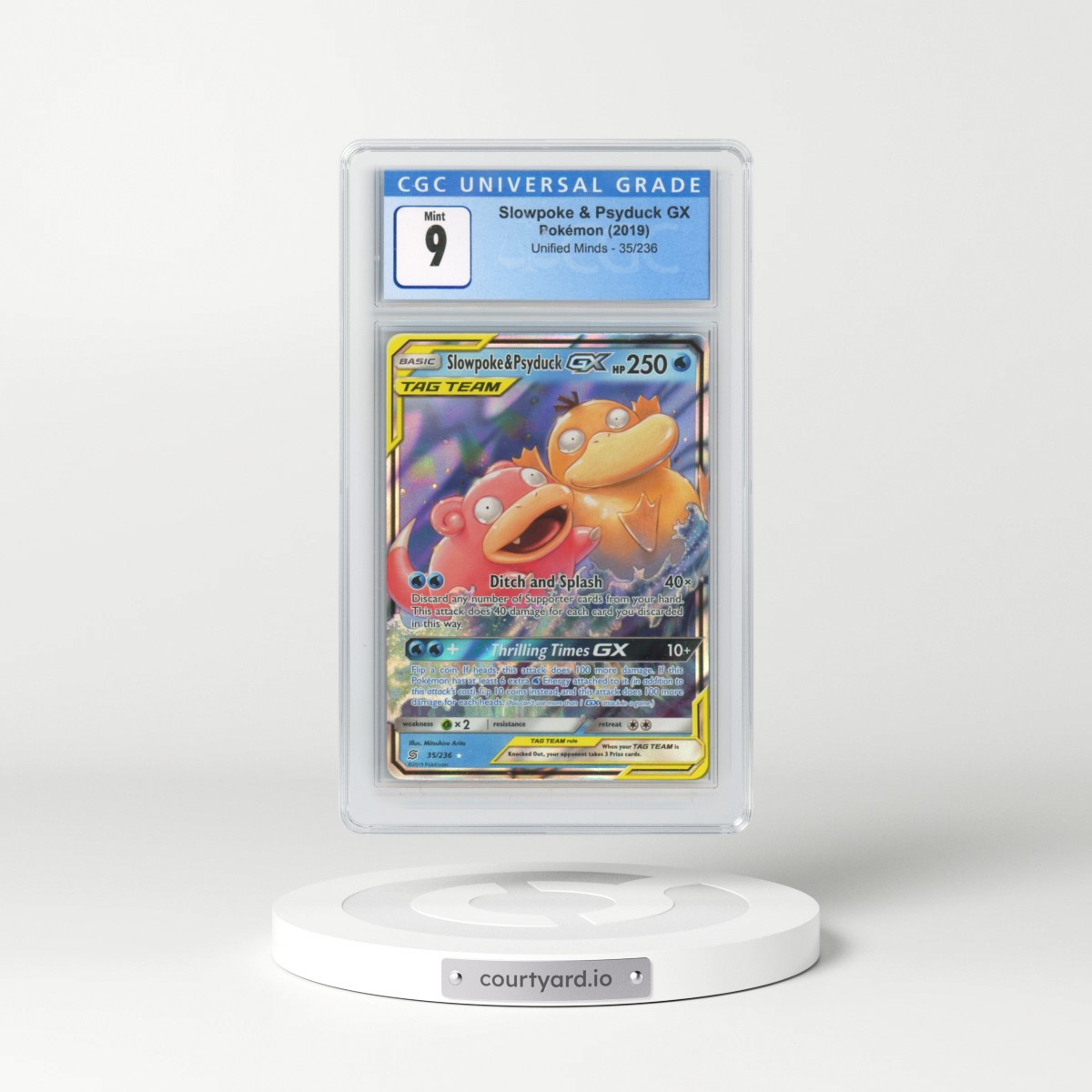 2019 Unified Minds #35/236 Slowpoke & Psyduck GX - Holo (CGC 9 MINT)