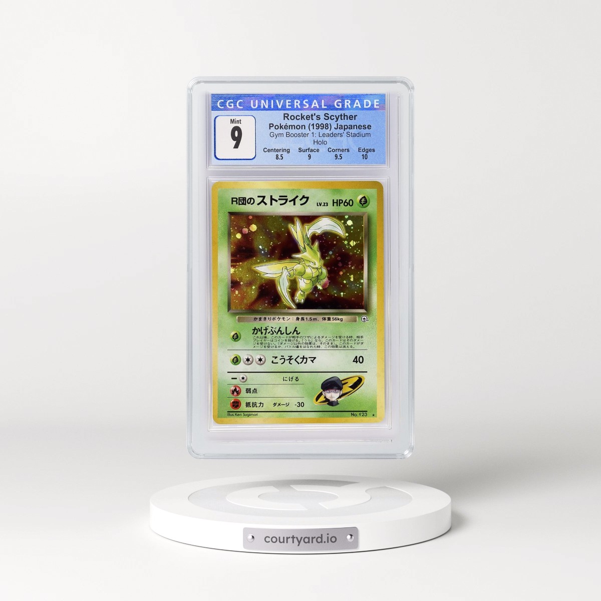 1998 Gym Booster 1: Leaders' Stadium Rocket's Scyther - Holo CGC 9