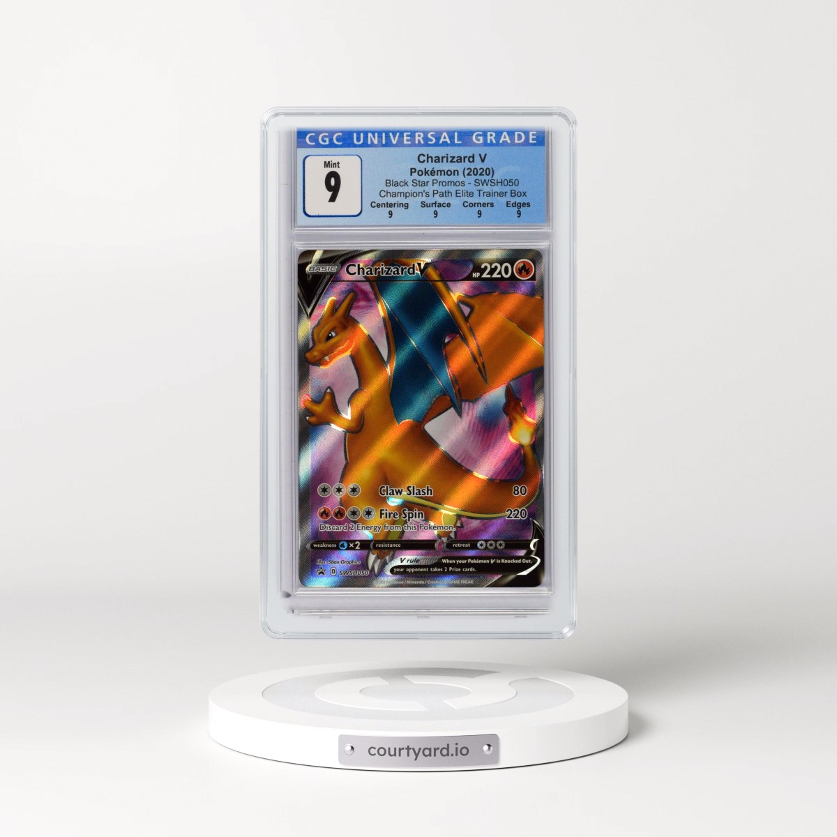 2017 Black Star Promos - Sword & Shield #SWSH050 Charizard V - Champion's Path Elite Trainer Box (Holo) (CGC 9 MINT)