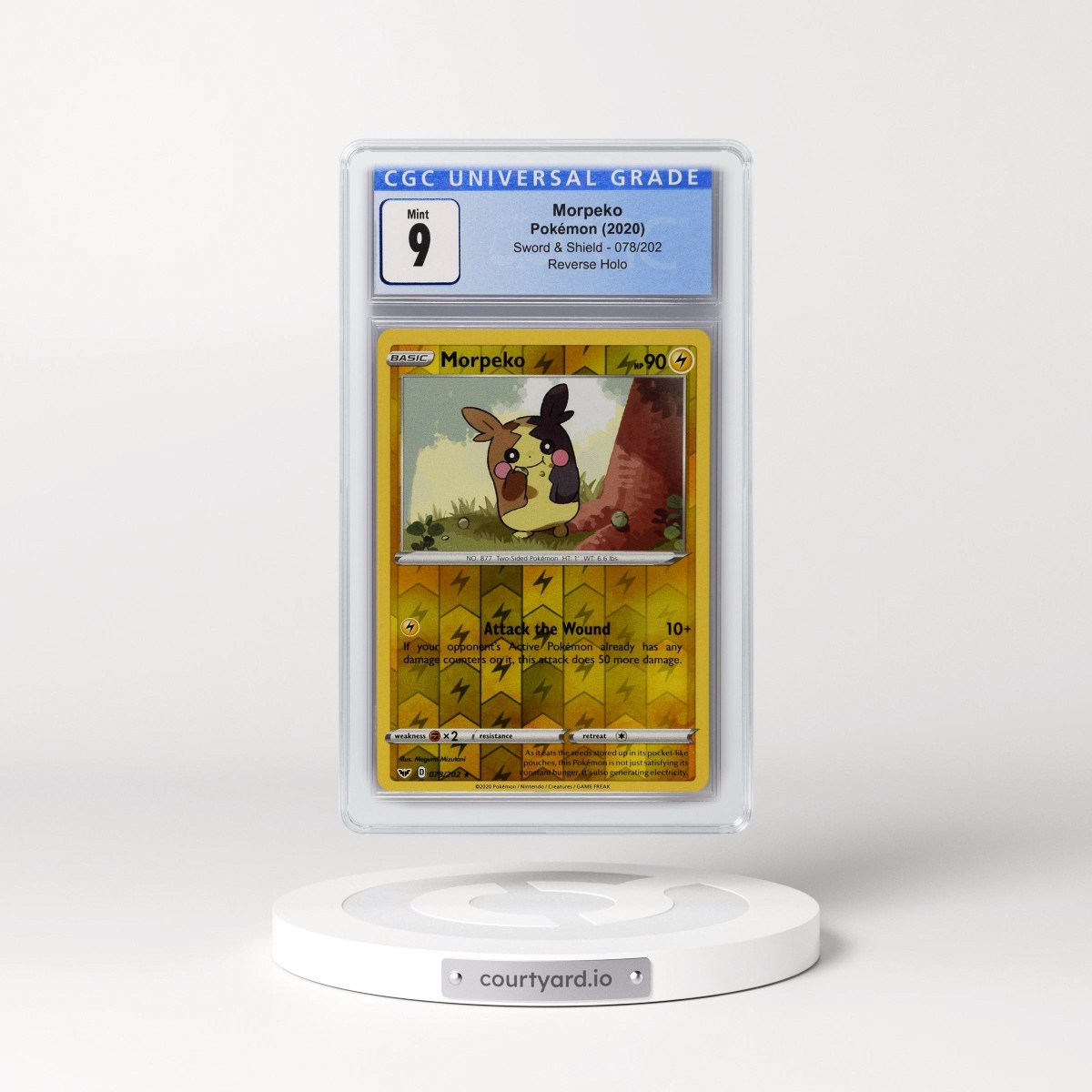 2020 Sword & Shield #078/202 Morpeko - Reverse Holo (CGC 9 MINT)