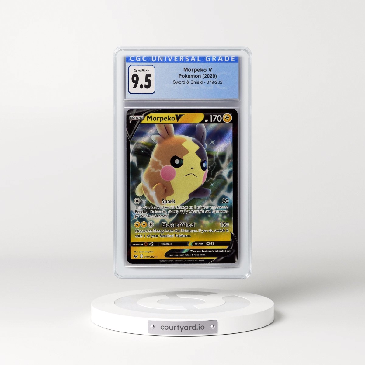 2020 Sword & Shield #079/202 Morpeko V - Holo (CGC 10 GEM MINT)