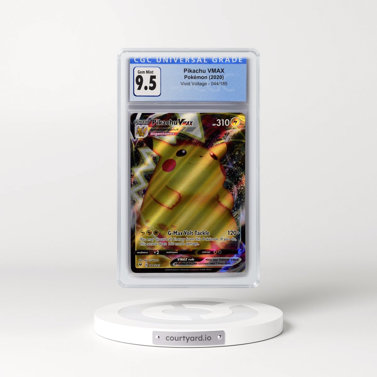 2020 Vivid Voltage #044/185 Pikachu VMAX - Holo (CGC 10 GEM MINT)