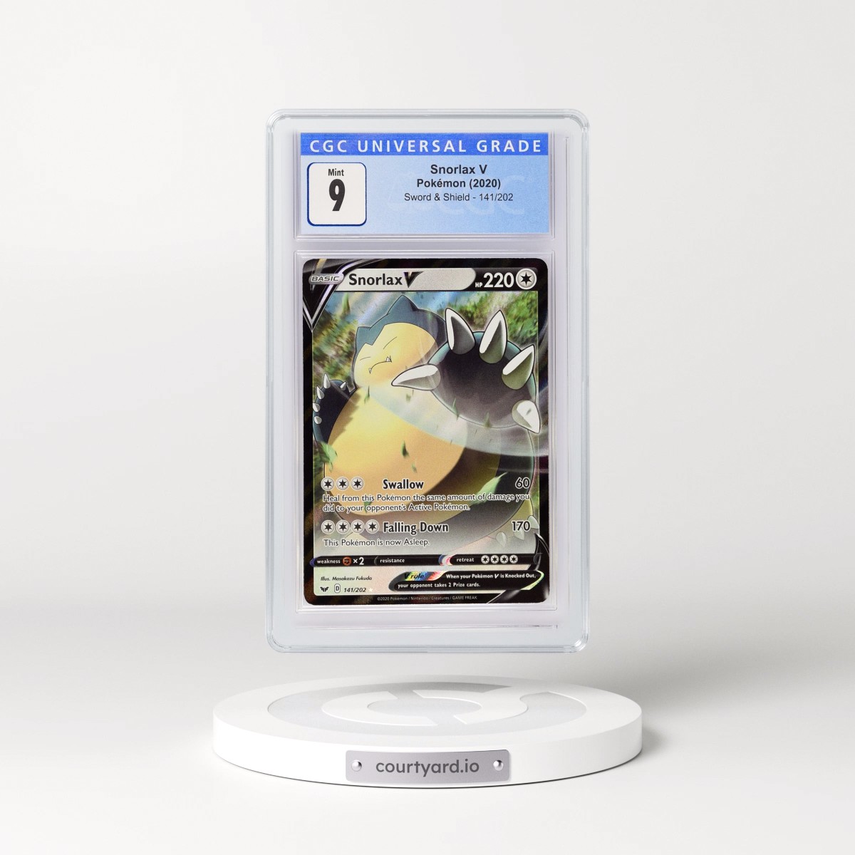 2020 Sword & Shield Snorlax V - Holo #141/202 CGC 9