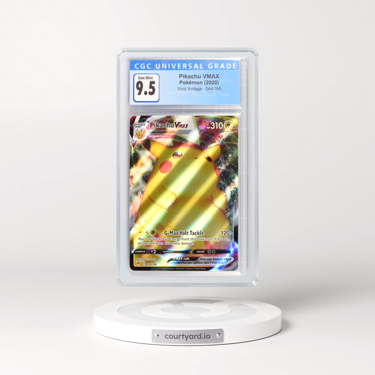 2020 Vivid Voltage #044/185 Pikachu VMAX - Holo (CGC 10 GEM MINT)