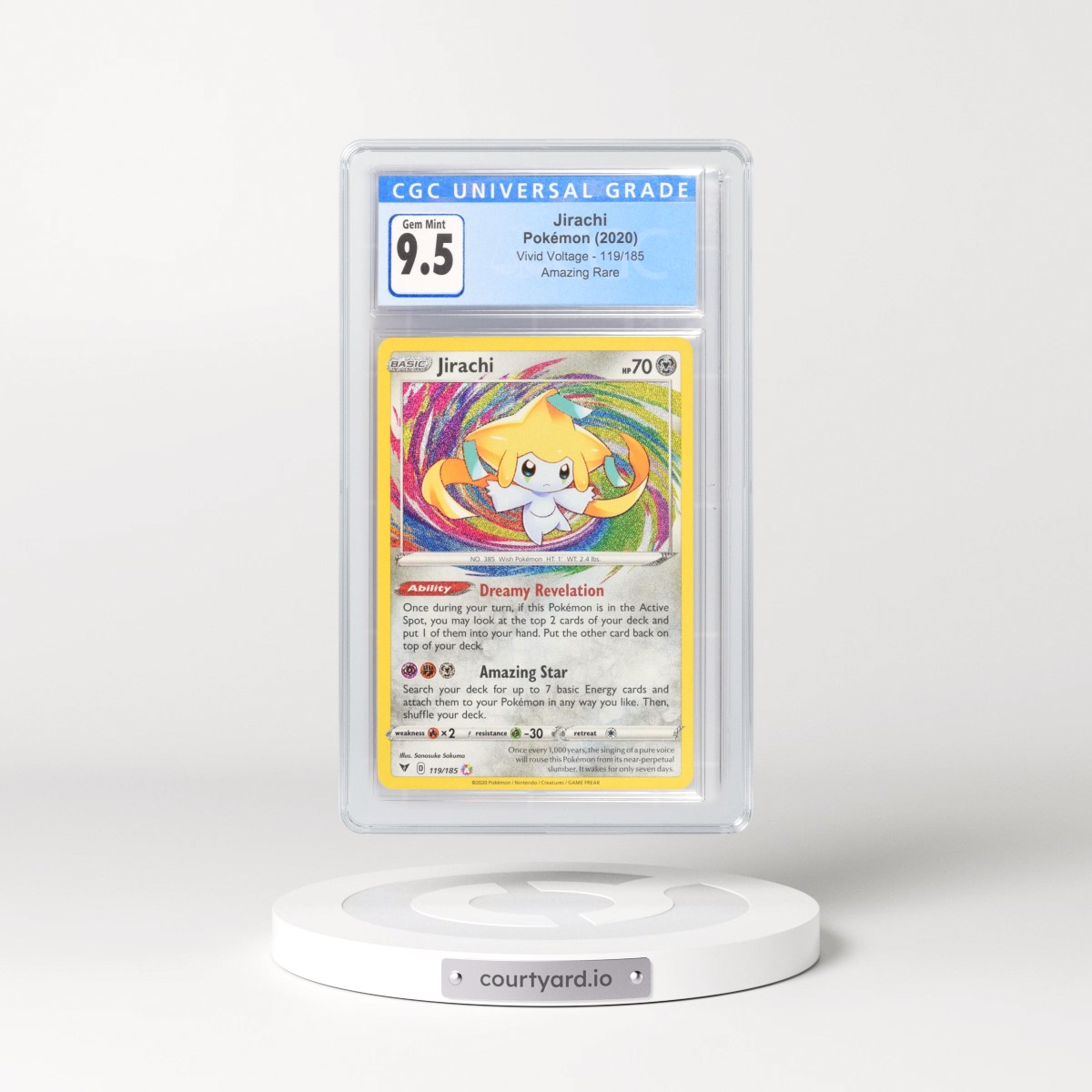 2020 Vivid Voltage #119/185 Jirachi - Amazing Rare Holo (CGC 10 GEM MINT)
