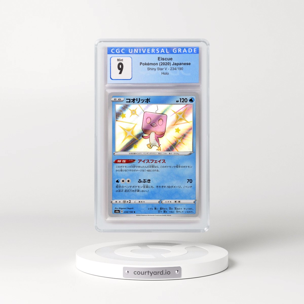 2020 Shiny Star V #234/190 Eiscue - Shiny Rare Holo (CGC 9 MINT)