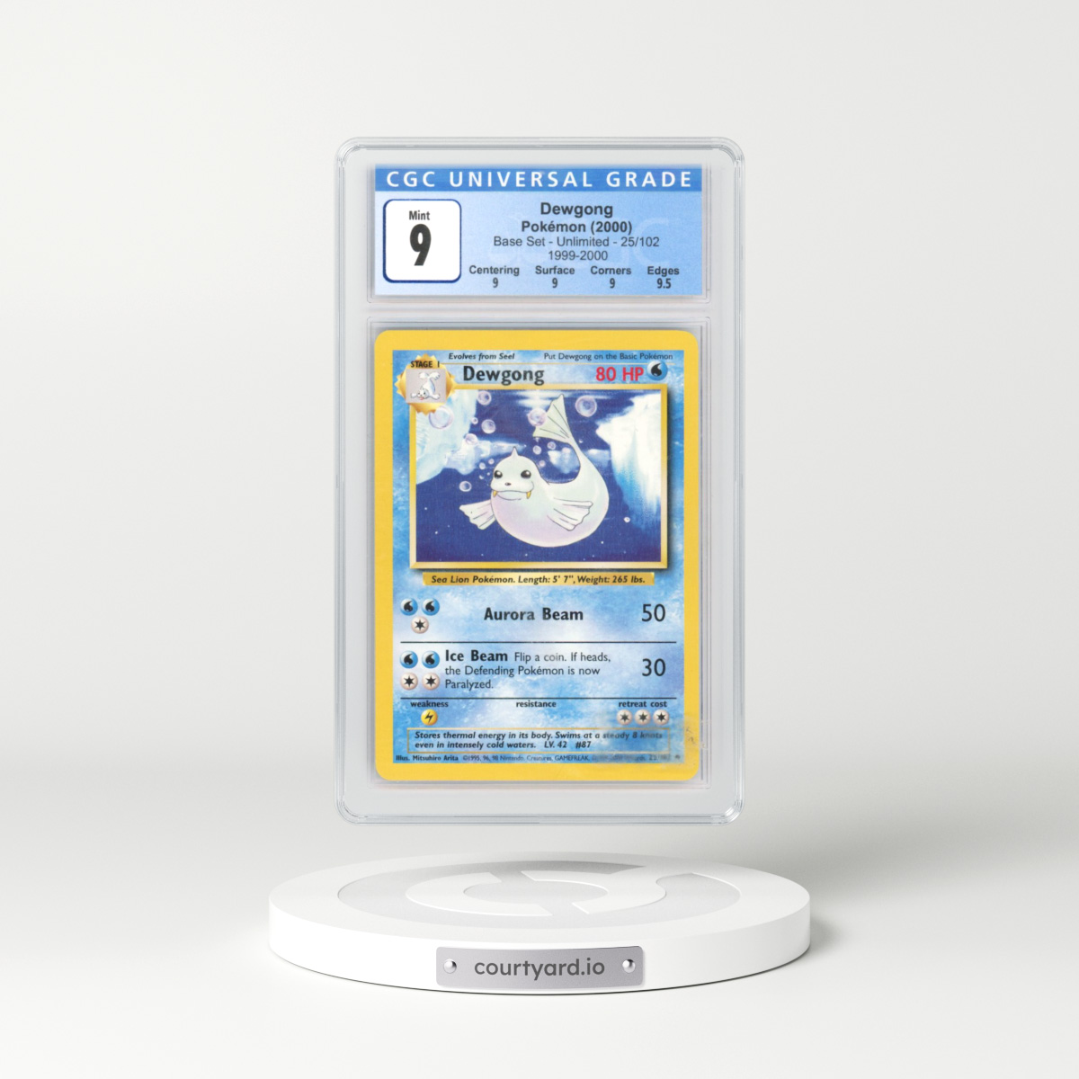 1999 Base Set #25 Dewgong - 1999-2000 (CGC 9 MINT)