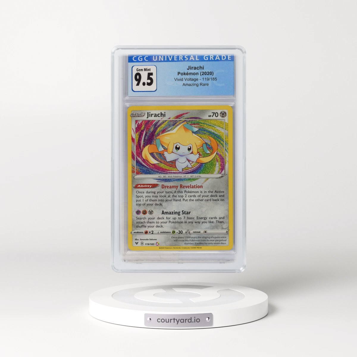 2020 Vivid Voltage #119/185 Jirachi - Amazing Rare Holo (CGC 10 GEM MINT)