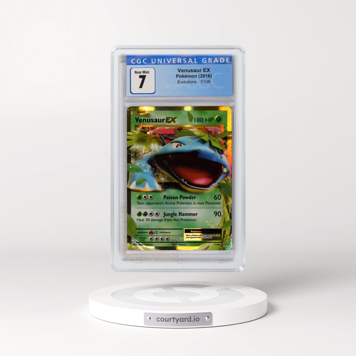 2016 Evolutions #1/108 Venusaur EX - Holo (CGC 7 NM)