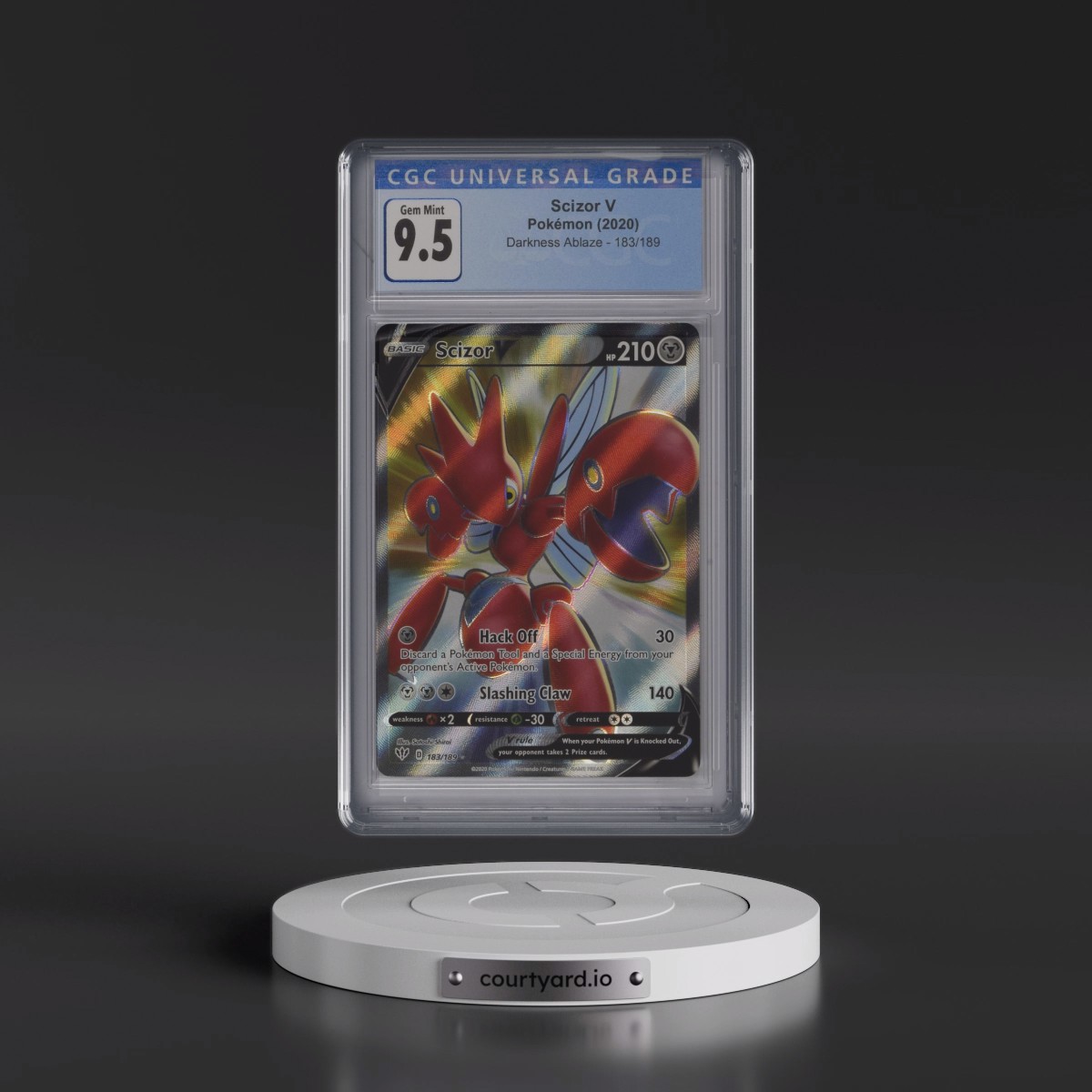 2020 Darkness Ablaze #183/189 Scizor V - Ultra Rare Holo (CGC 10 GEM MINT)
