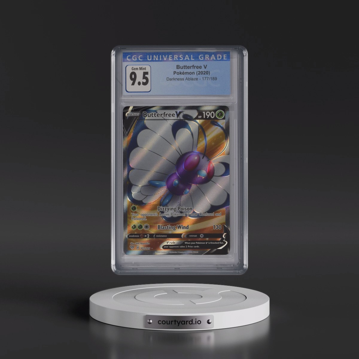 2020 Darkness Ablaze #177/189 Butterfree V - Ultra Rare Holo (CGC 10 GEM MINT)