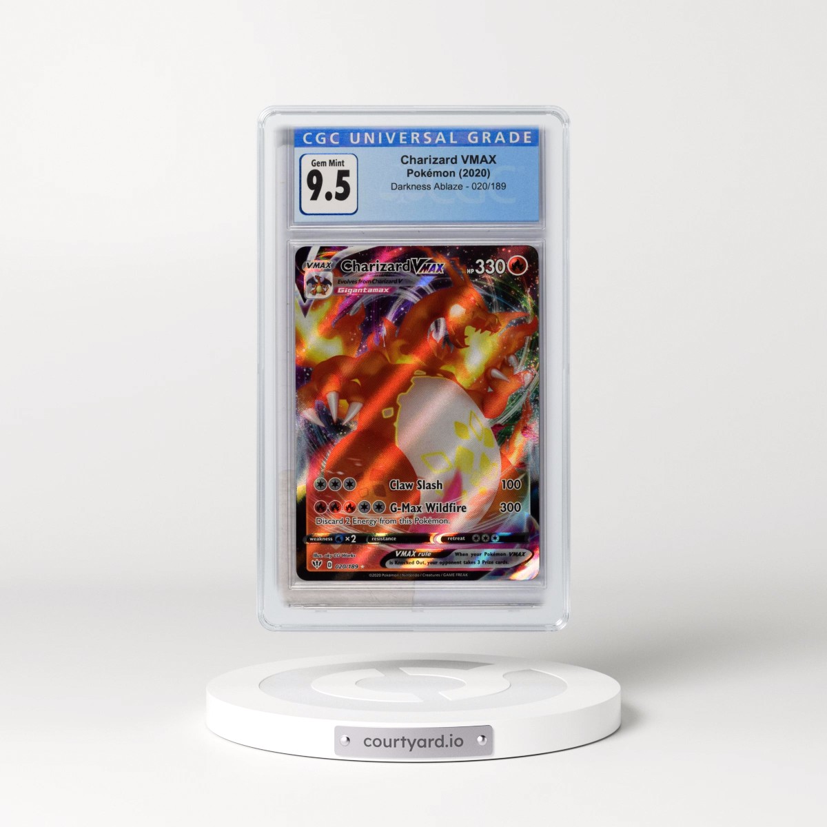 2020 Darkness Ablaze #020/189 Charizard VMAX - Holo (CGC 10 GEM MINT)