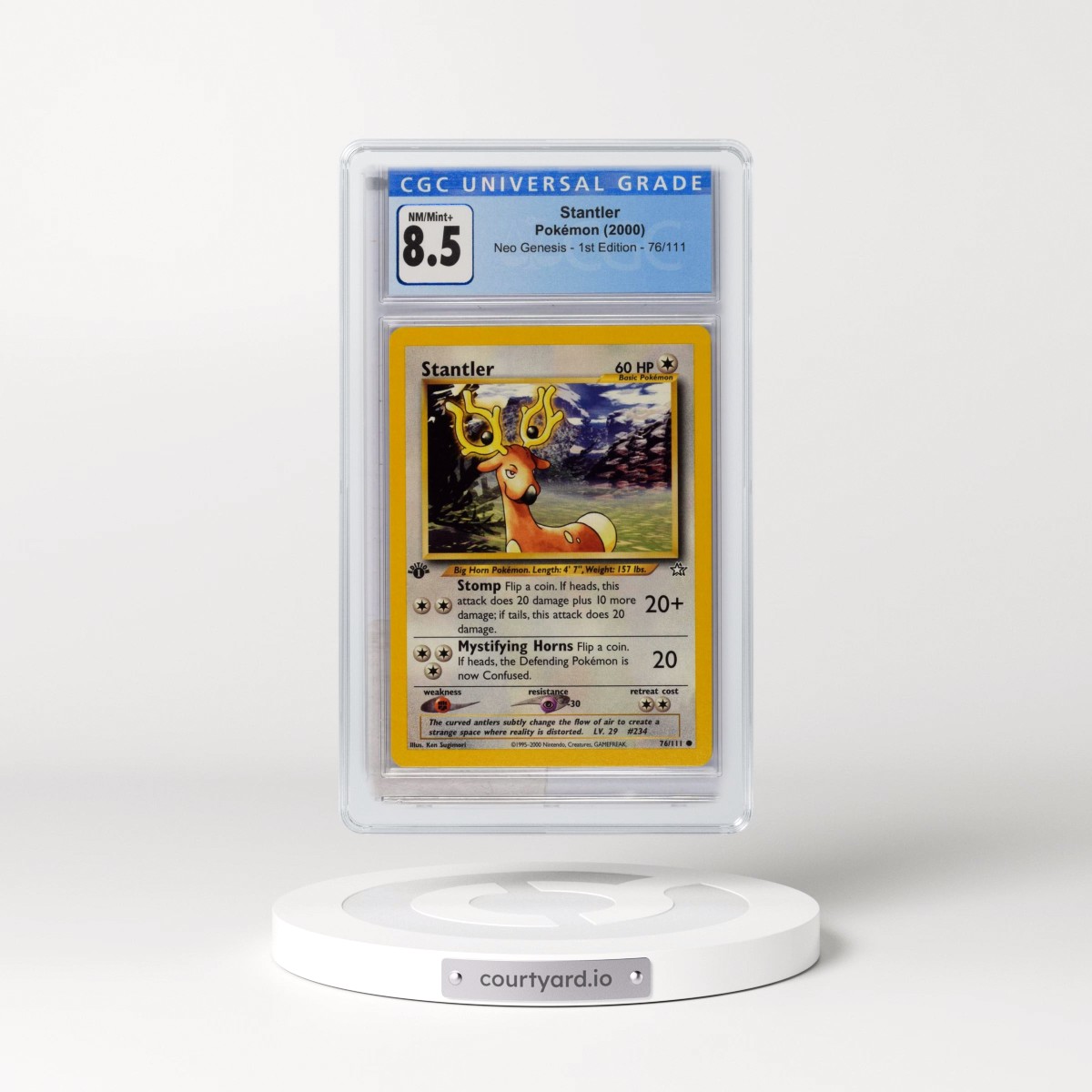 2000 Neo Genesis #76/111 Stantler - 1st Edition (CGC 8.5 NM-MT+)