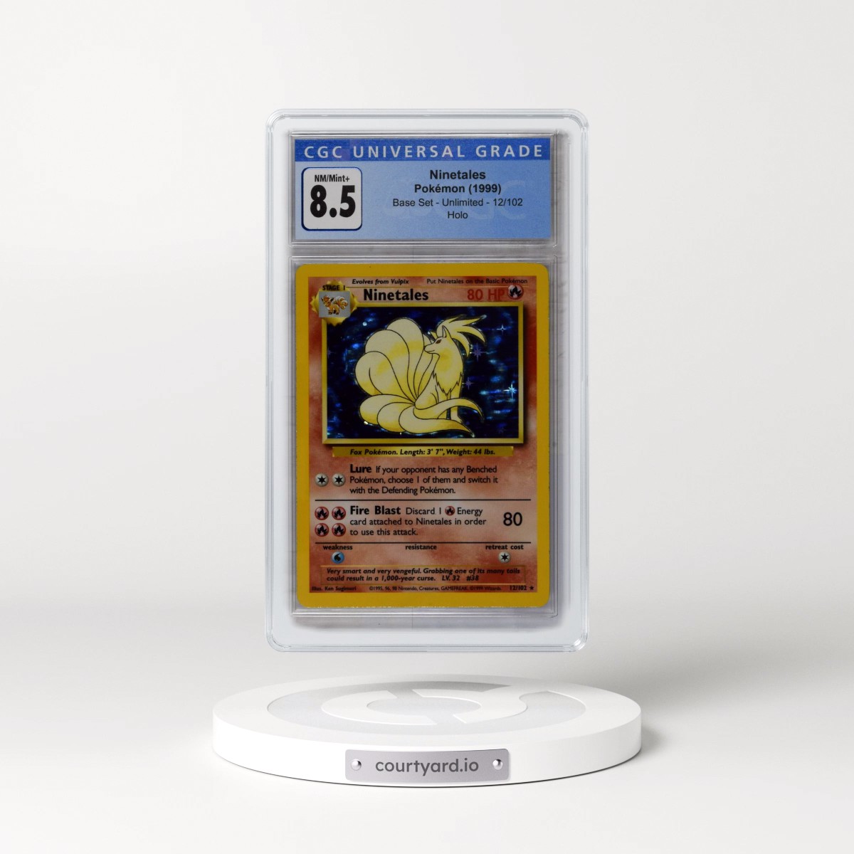 1999 Base Set #12/102 Ninetales - Holo (CGC 8.5 NM-MT+)