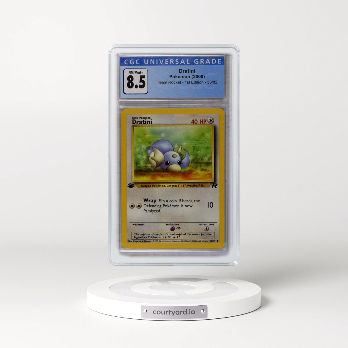 2000 Team Rocket #53/82 Dratini - 1st Edition 1st Edition (CGC 8.5 NM-MT+)