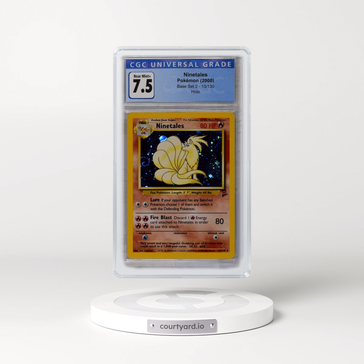 2000 Base Set 2 #13/130 Ninetales - Holo (CGC 7.5 NM+)