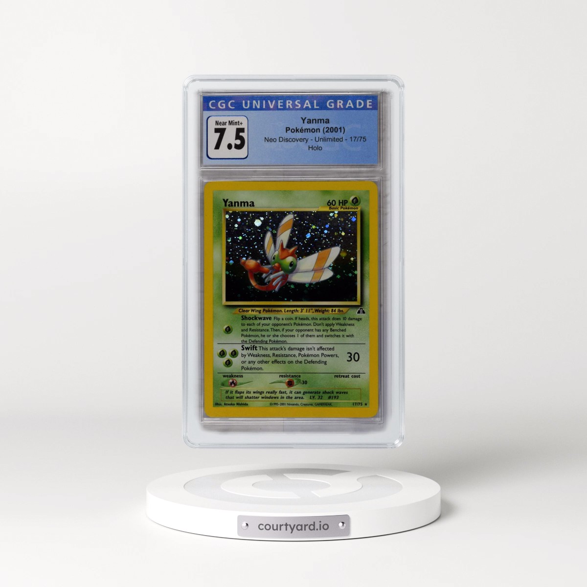 2001 Neo Discovery #17/75 Yanma - Holo (CGC 7.5 NM+)