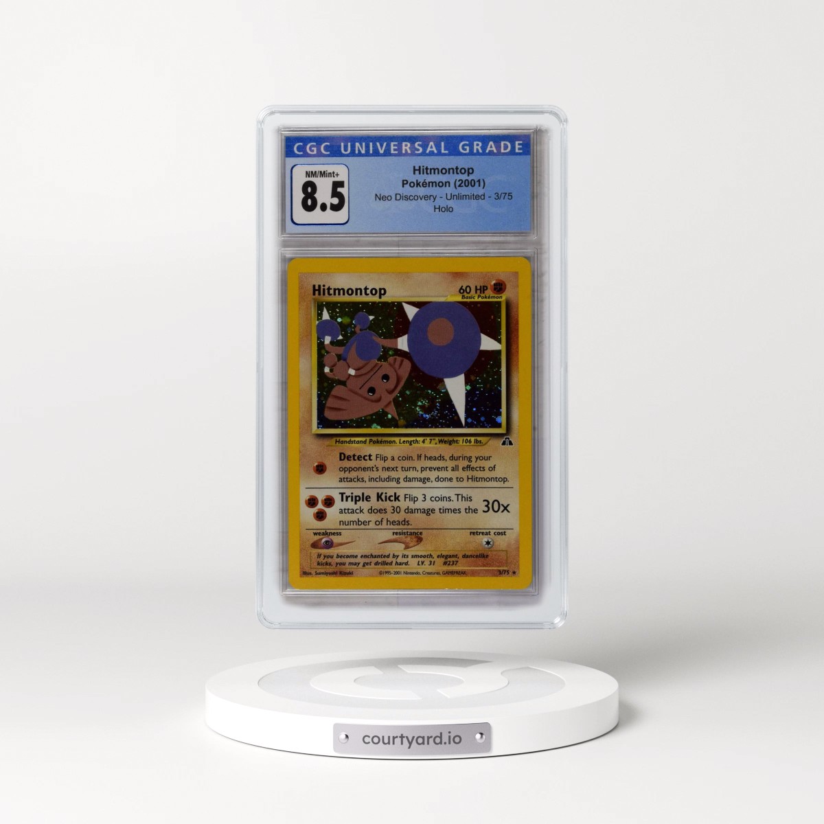 2001 Neo Discovery #3/75 Hitmontop - Holo (CGC 8.5 NM-MT+)