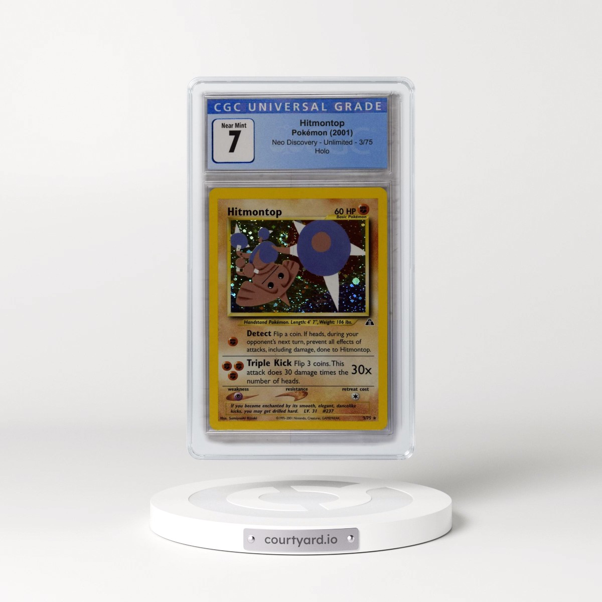 2001 Neo Discovery #3/75 Hitmontop - Holo (CGC 7 NM)