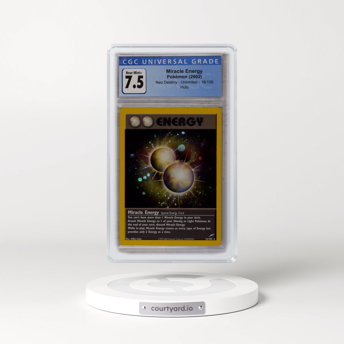 2002 Neo Destiny #16/105 Miracle Energy - Holo (CGC 7.5 NM+)