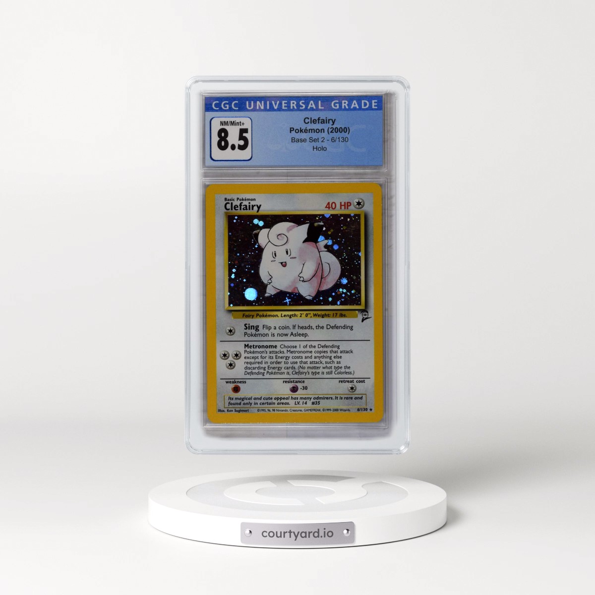 2000 Base Set 2 Clefairy - Holo #6/130 CGC 8.5