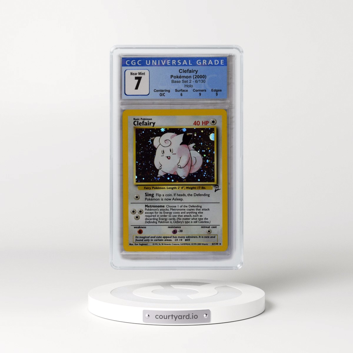 2000 Base Set 2 #6/130 Clefairy - Holo (CGC 7 NM)