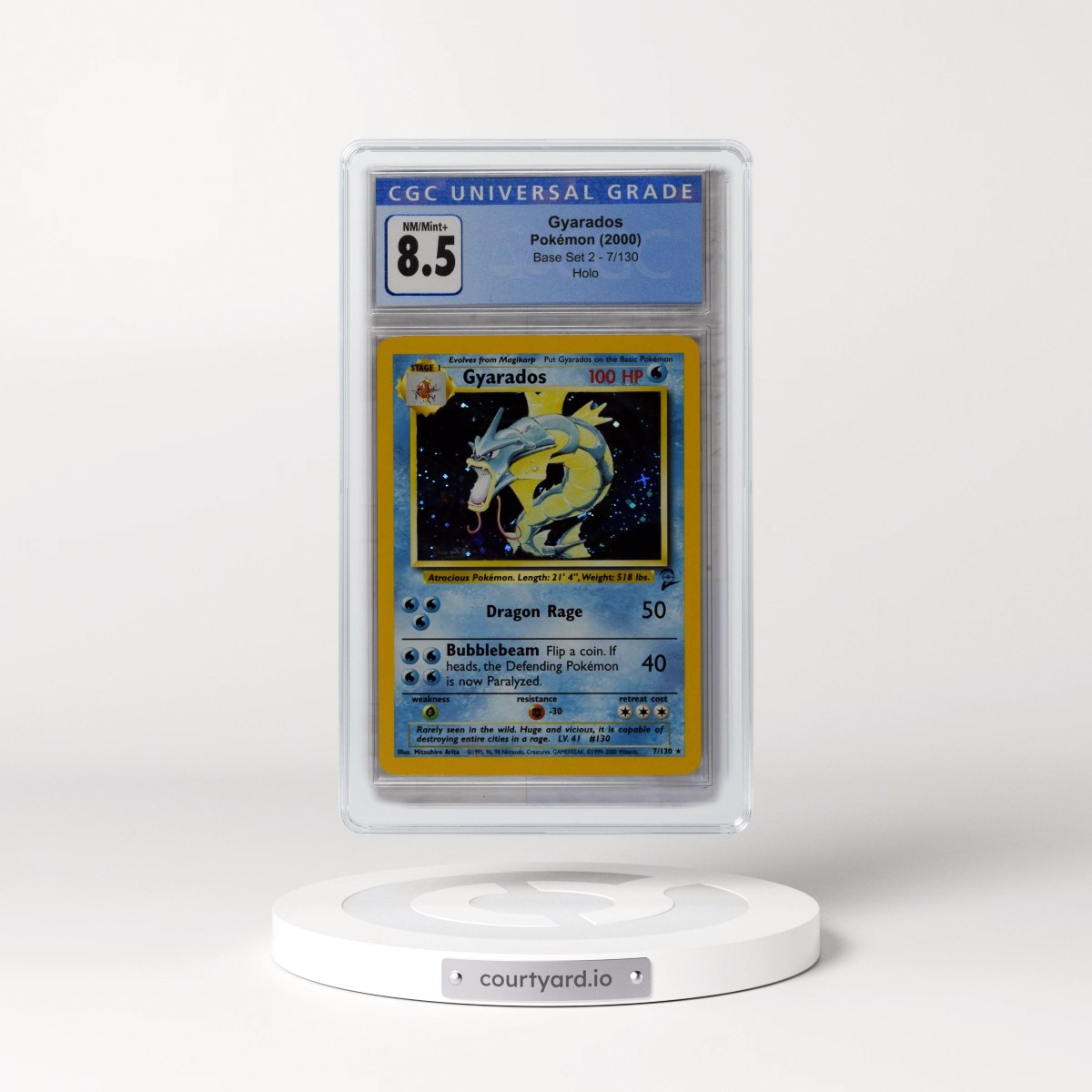 2000 Base Set 2 #7/130 Gyarados - Holo (CGC 8.5 NM-MT+)