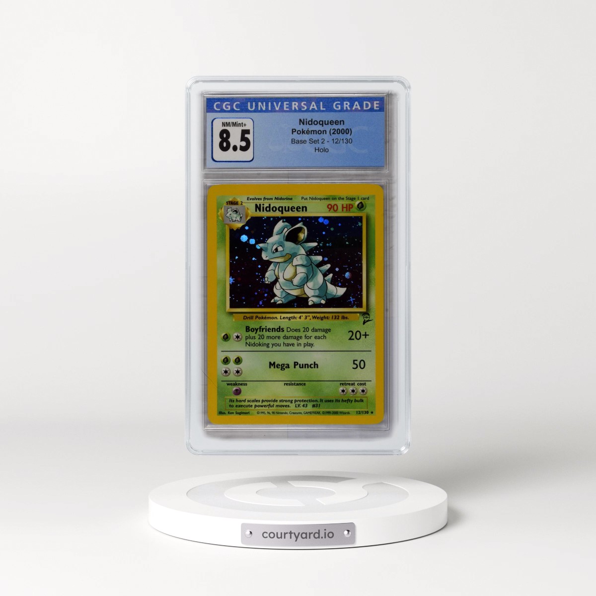2000 Base Set 2 #12/130 Nidoqueen - Holo (CGC 8.5 NM-MT+)