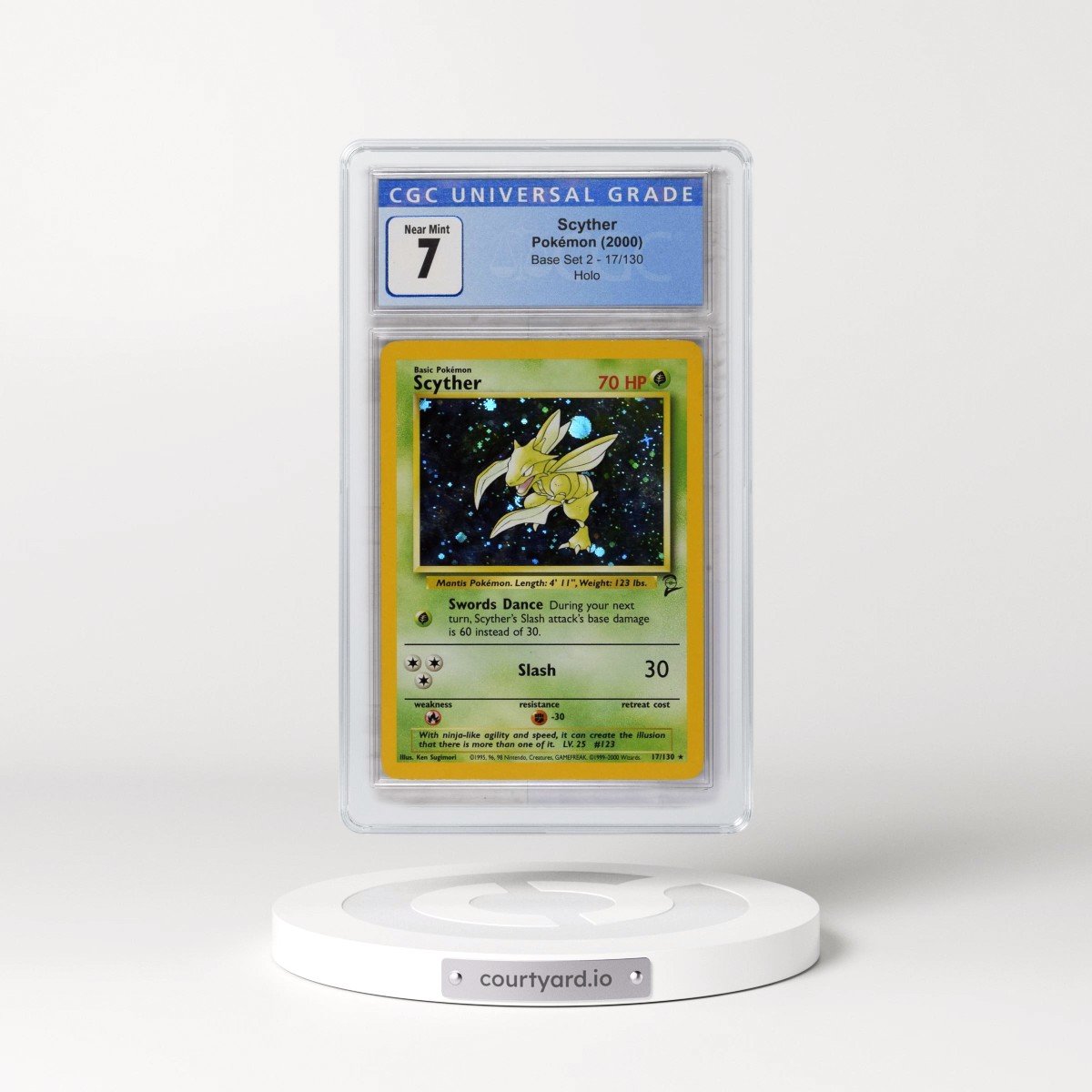2000 Base Set 2 #17/130 Scyther - Holo (CGC 7 NM)