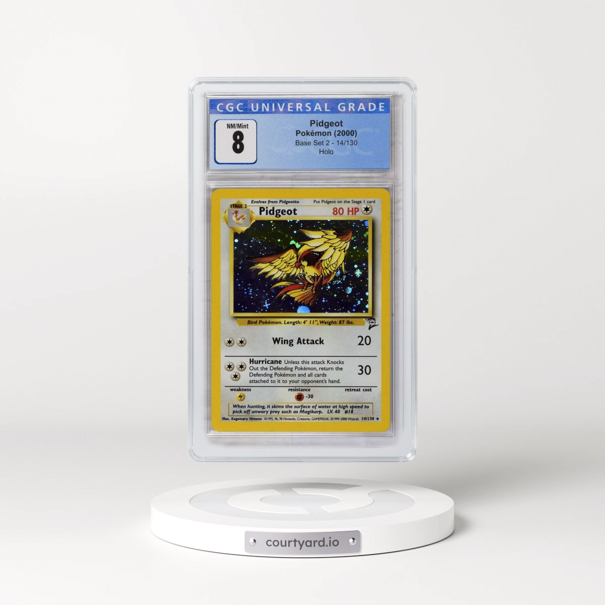 2000 Base Set 2 #14/130 Pidgeot - Holo (CGC 8 NM-MT)