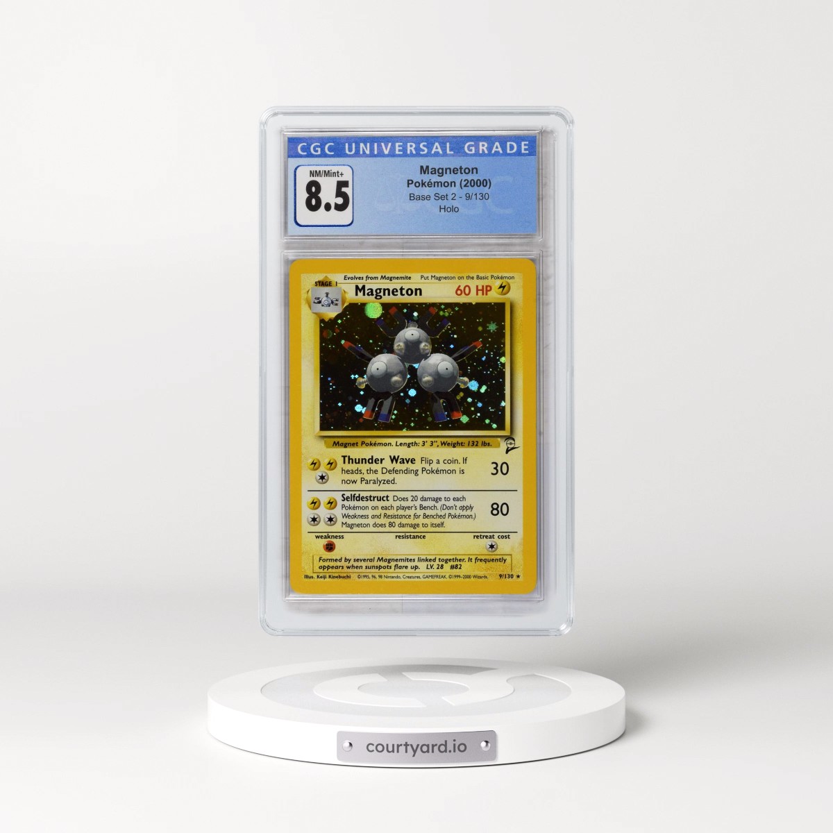 2000 Base Set 2 #9/130 Magneton - Holo (CGC 8.5 NM-MT+)