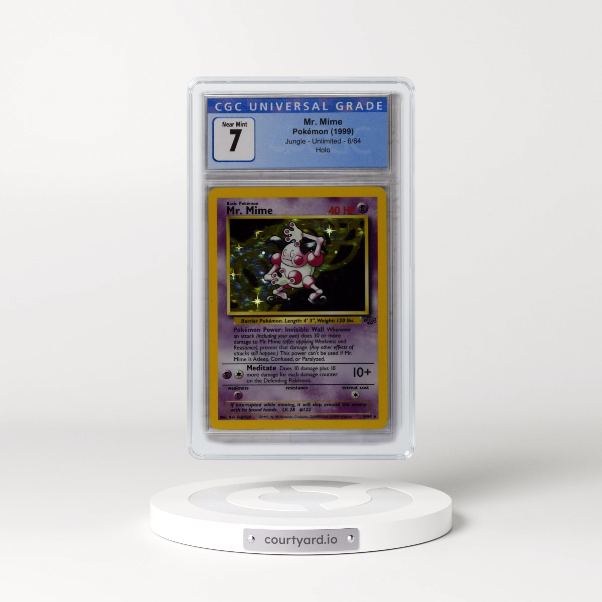 1999 Jungle #6/64 Mr. Mime - Holo (CGC 7 NM)