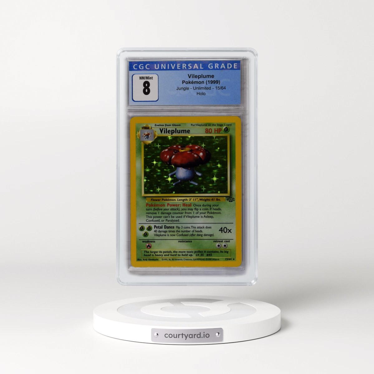 1999 Jungle #15/64 Vileplume - Holo (CGC 8 NM-MT)