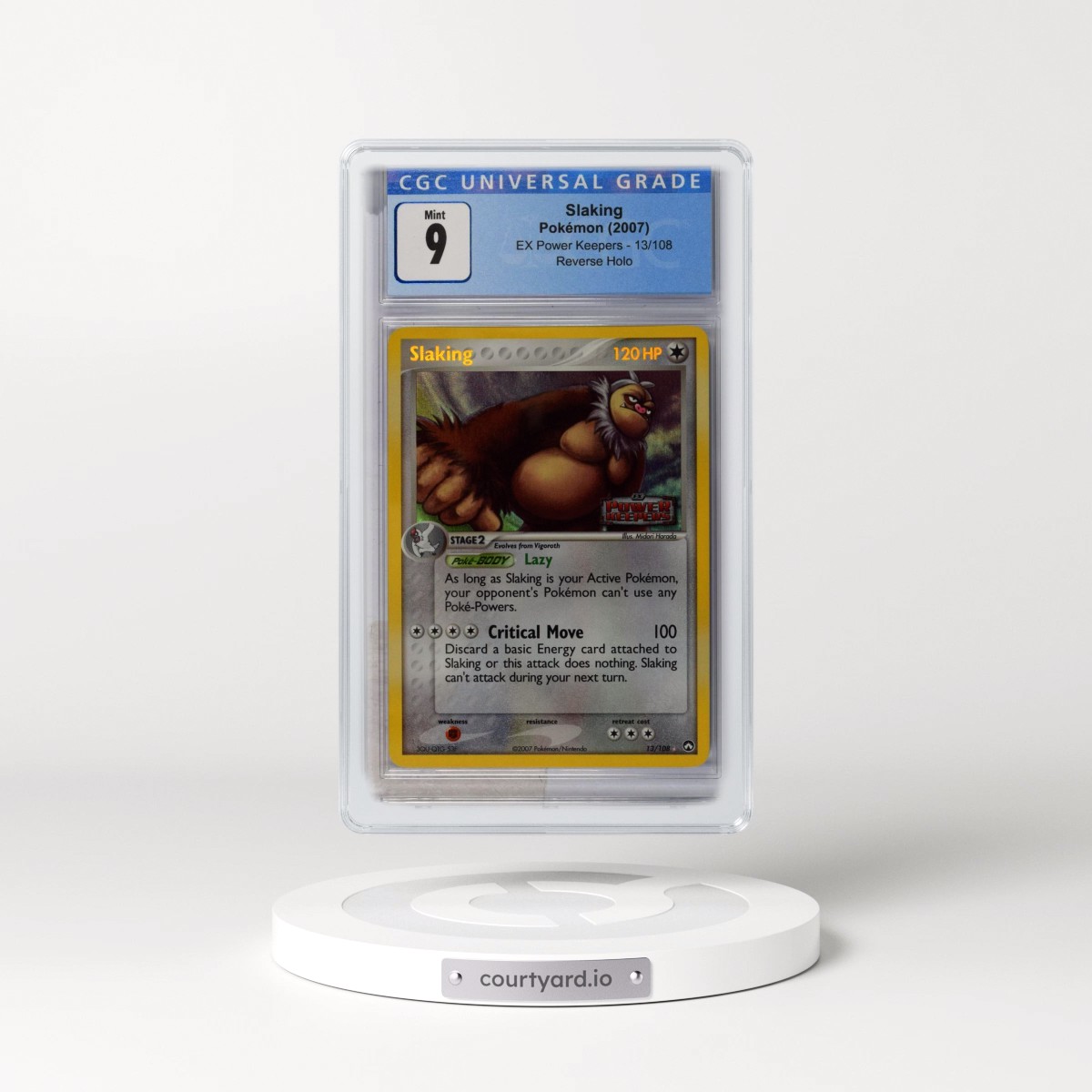 2007 EX Power Keepers #13/108 Slaking - Reverse Holo (CGC 9 MINT)