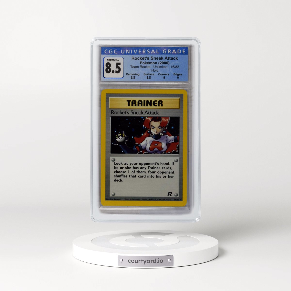 1999 Team Rocket #16/82 Rocket's Sneak Attack - Holo (CGC 8.5 NM-MT+)