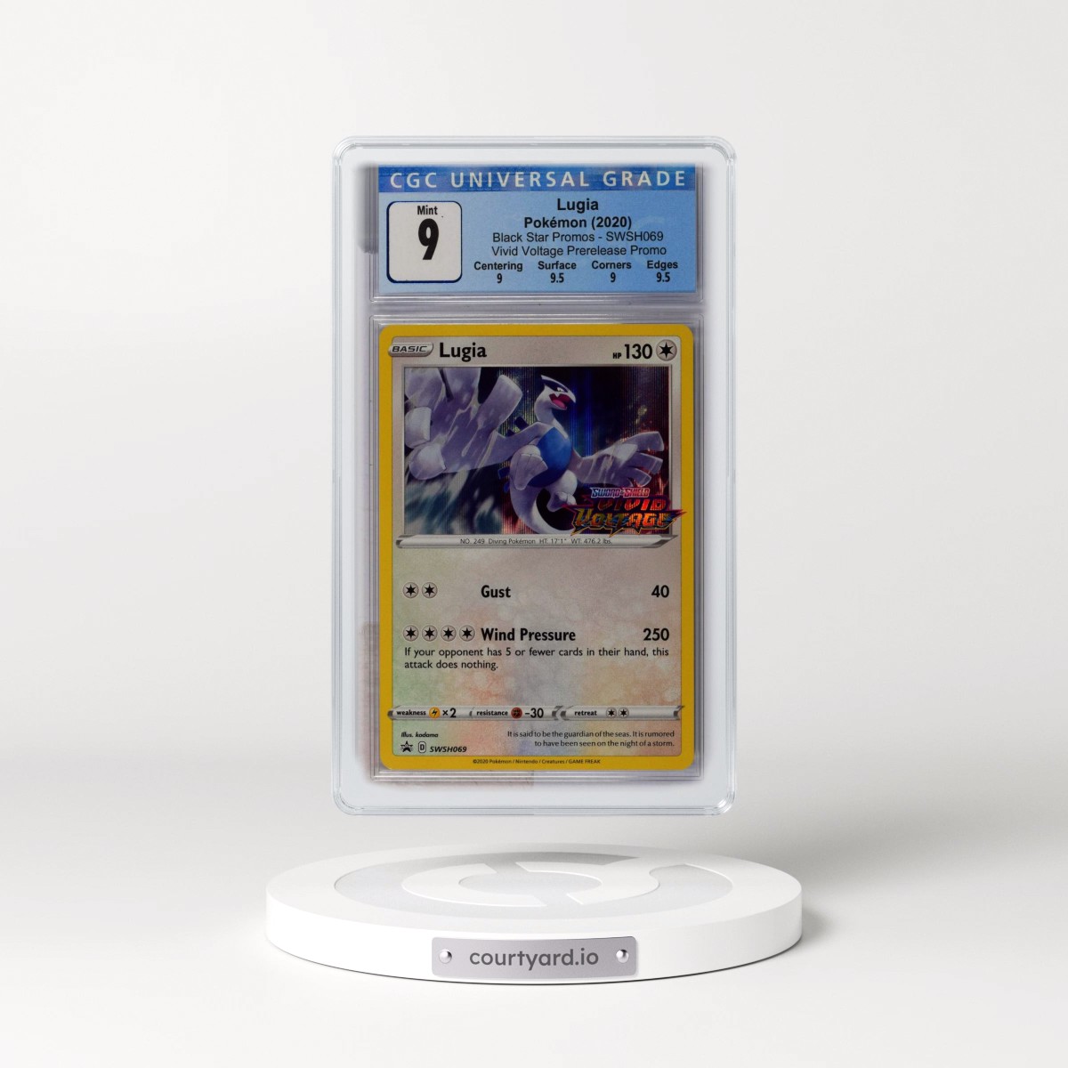 2017 Black Star Promos - Sword & Shield #SWSH069 Lugia - Vivid Voltage Prerelease (Holo) (CGC 9 MINT)