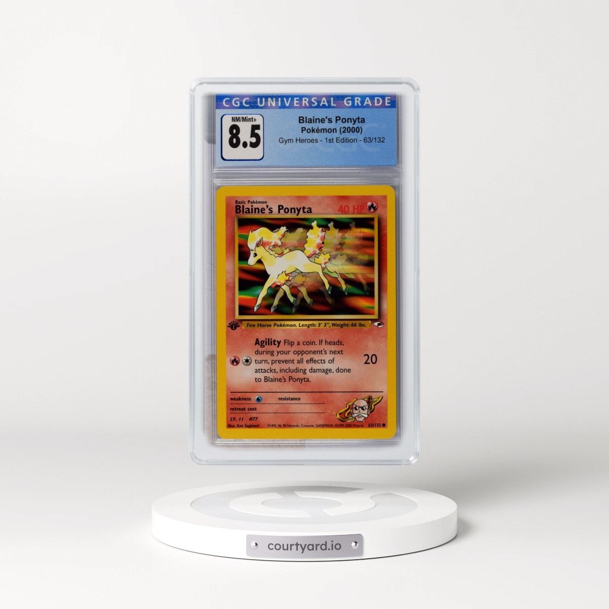 2000 Gym Heroes #63/132 Blaine's Ponyta - 1st Edition 1st Edition (CGC 8.5 NM-MT+)