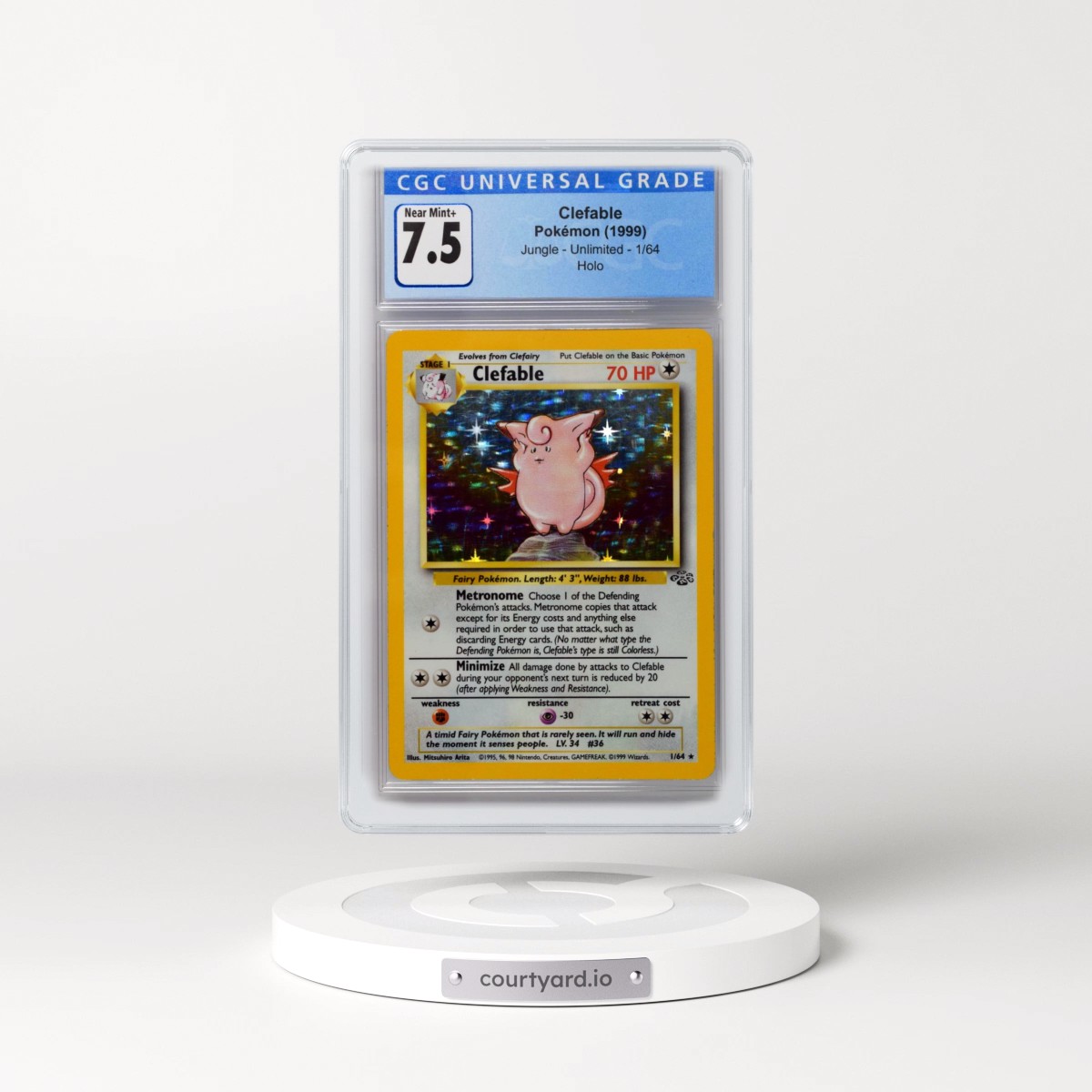1999 Jungle #1/64 Clefable - Holo (CGC 7.5 NM+)